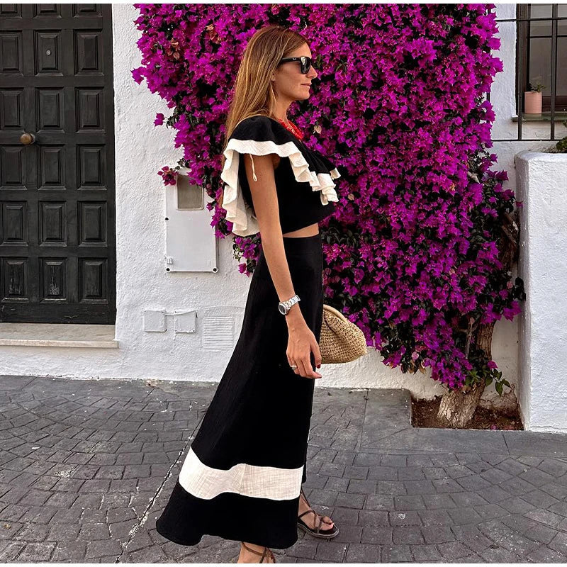 Tania - Conjunto elegante de dos piezas