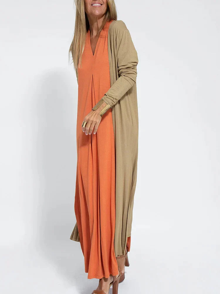 Chaqueta de punto de color sólido para mujer